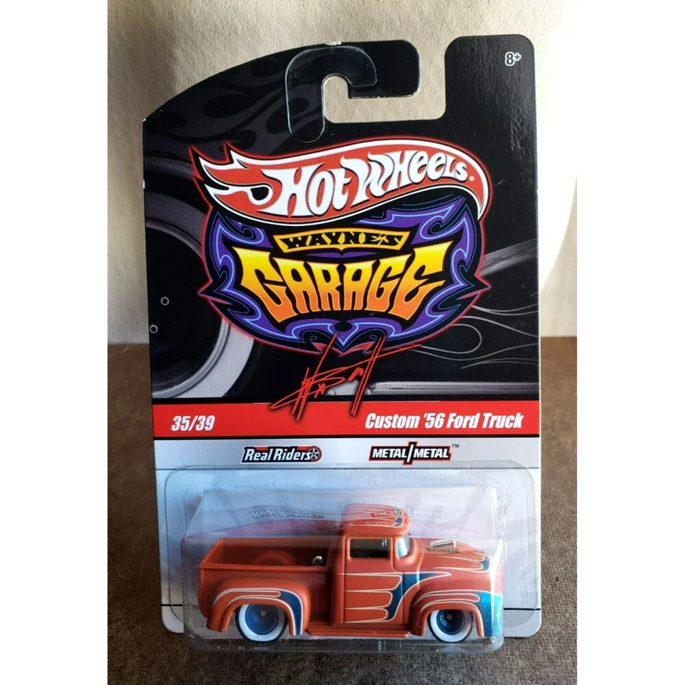 2010 Hot Wheels CUSTOM '56 FORD TRUCK Flat Orange WAYNE'S GARAGE 35/39 1:64 WWRR